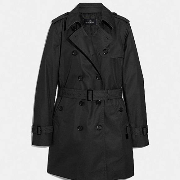 Coach Trench Coat Black NWT - Picture 2 of 15